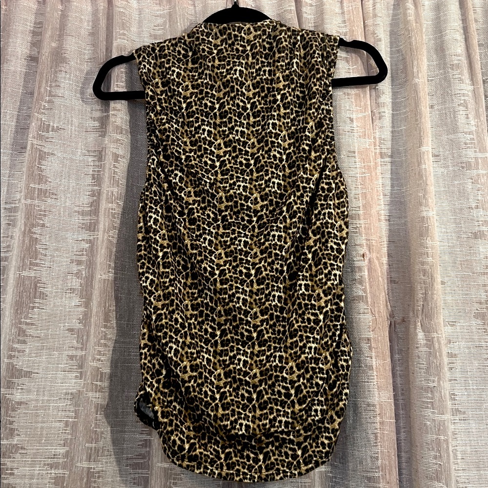 Miaou ‘Cam’ Chic Leopard Print Sleeveless Top, NEW - Picture 13 of 16